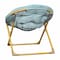 Flash Furniture Kids Dusty AquaSoft Gold Faux Fur Saucer Chair FV-FMC-030-DTAQ-SGD-GG - alternate 9